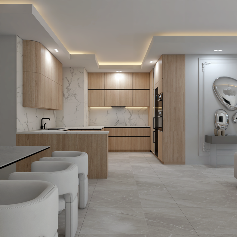 3Bed with staff TypeC-KitchenArea