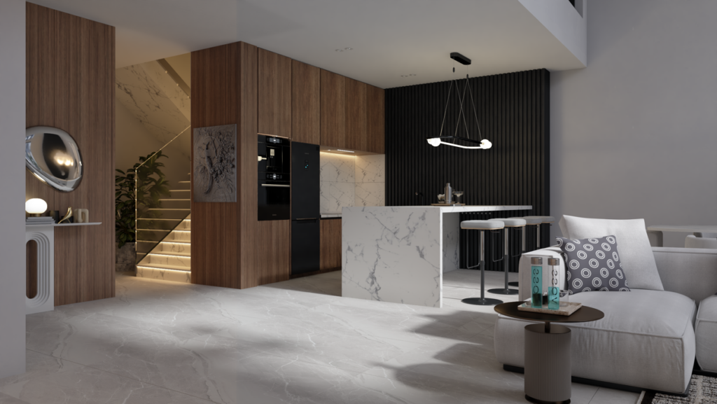 4Bed with staff TypeA-OpenKitchen